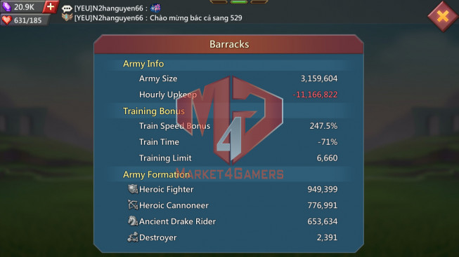 Account 414M|Research 237M Troops 3M