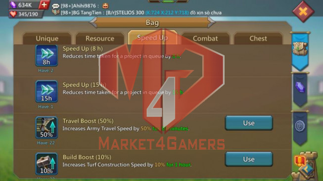 [ Super Sale Off ] Account 903M – 634K Gems – Good War Gear – 273M Research – 30M Troop – Watcher Gold – Too Much Speed Up and Rss – 789$
